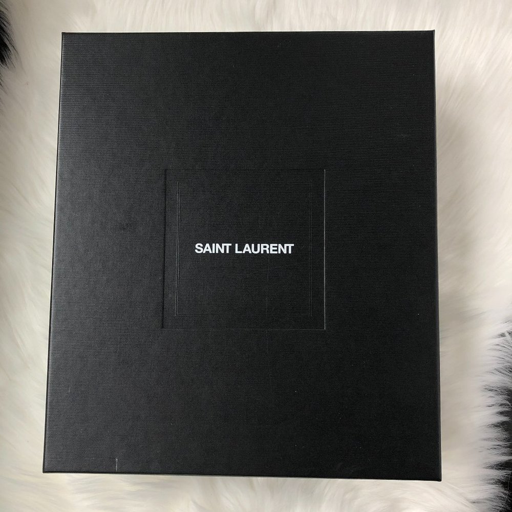 Saint Laurent Black Patent Soixante Vernice Grupy Boots Size 39 - Picture 12 of 12